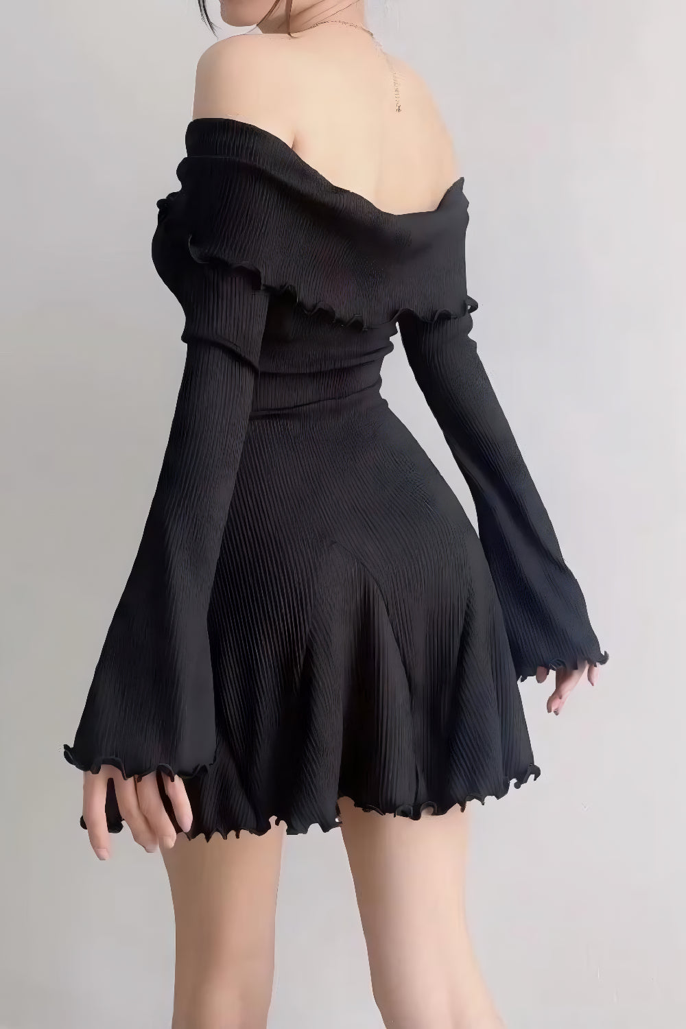 Elena Off-the-shoulder Mesh Dress