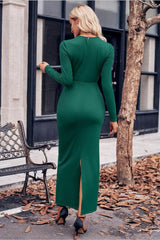 Draped dress with bow in front