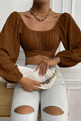 Square neck blouse