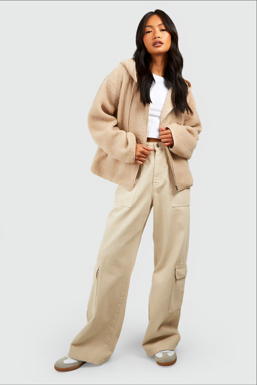 Kaia soft jacket with zipper and hood