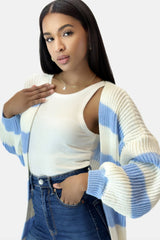 Long striped cardigan