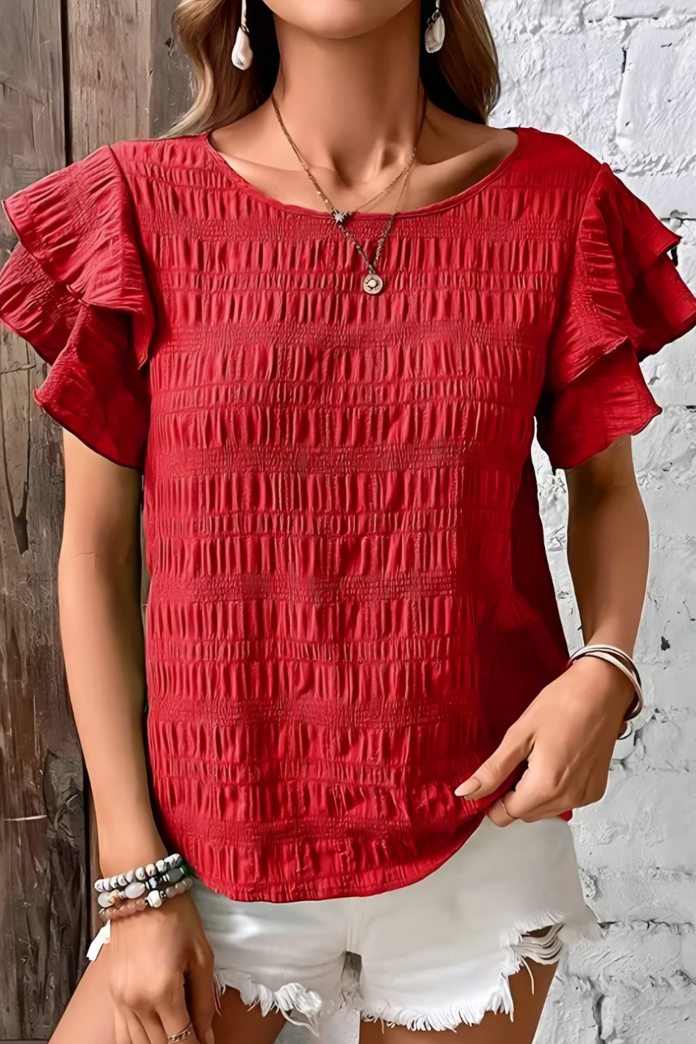 Ruffled summer top