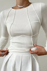 Eva fitted fine knit top