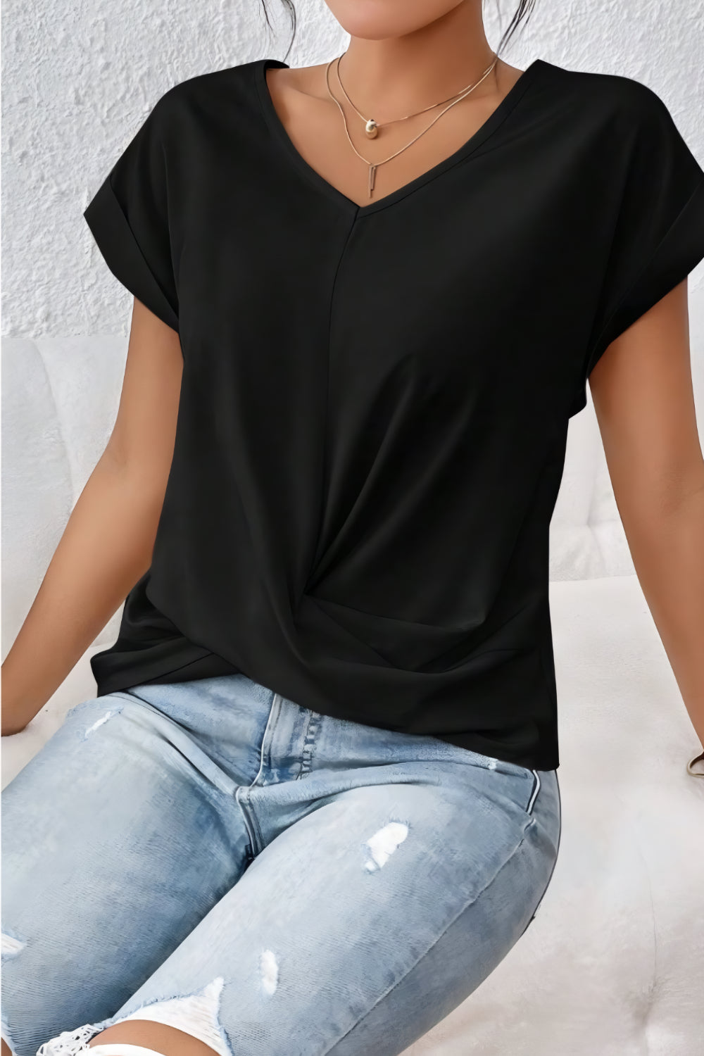 Twisted knot summer top