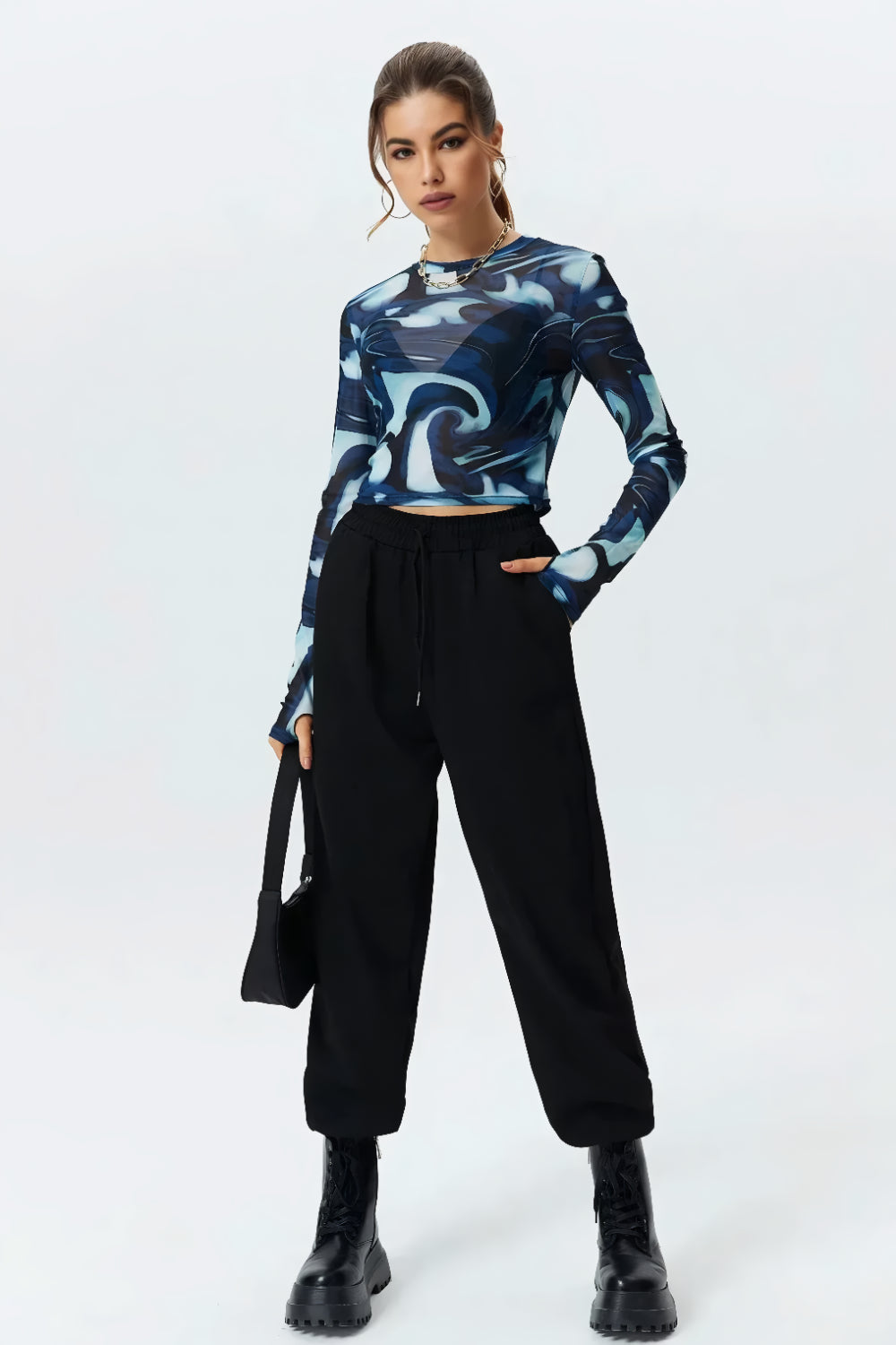 Stella floral crop top