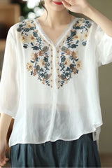 Vintage embroidered top