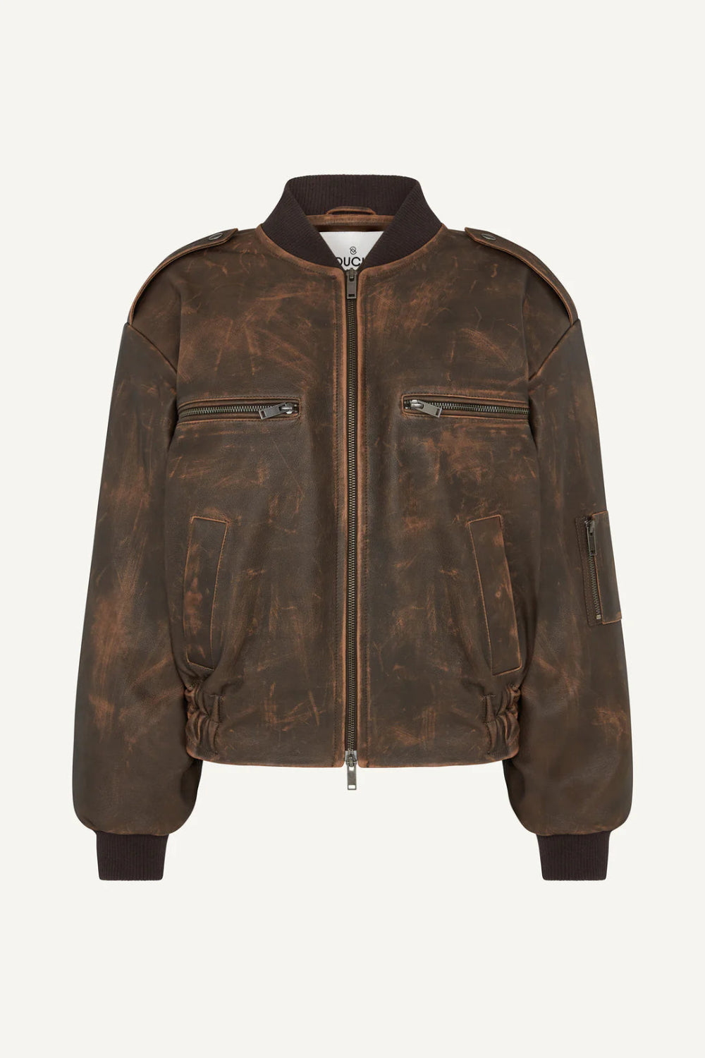 Mila brown leather jacket