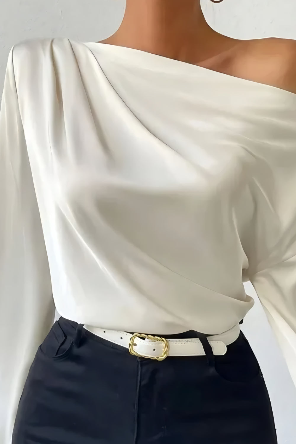 Asymmetrical shoulder top