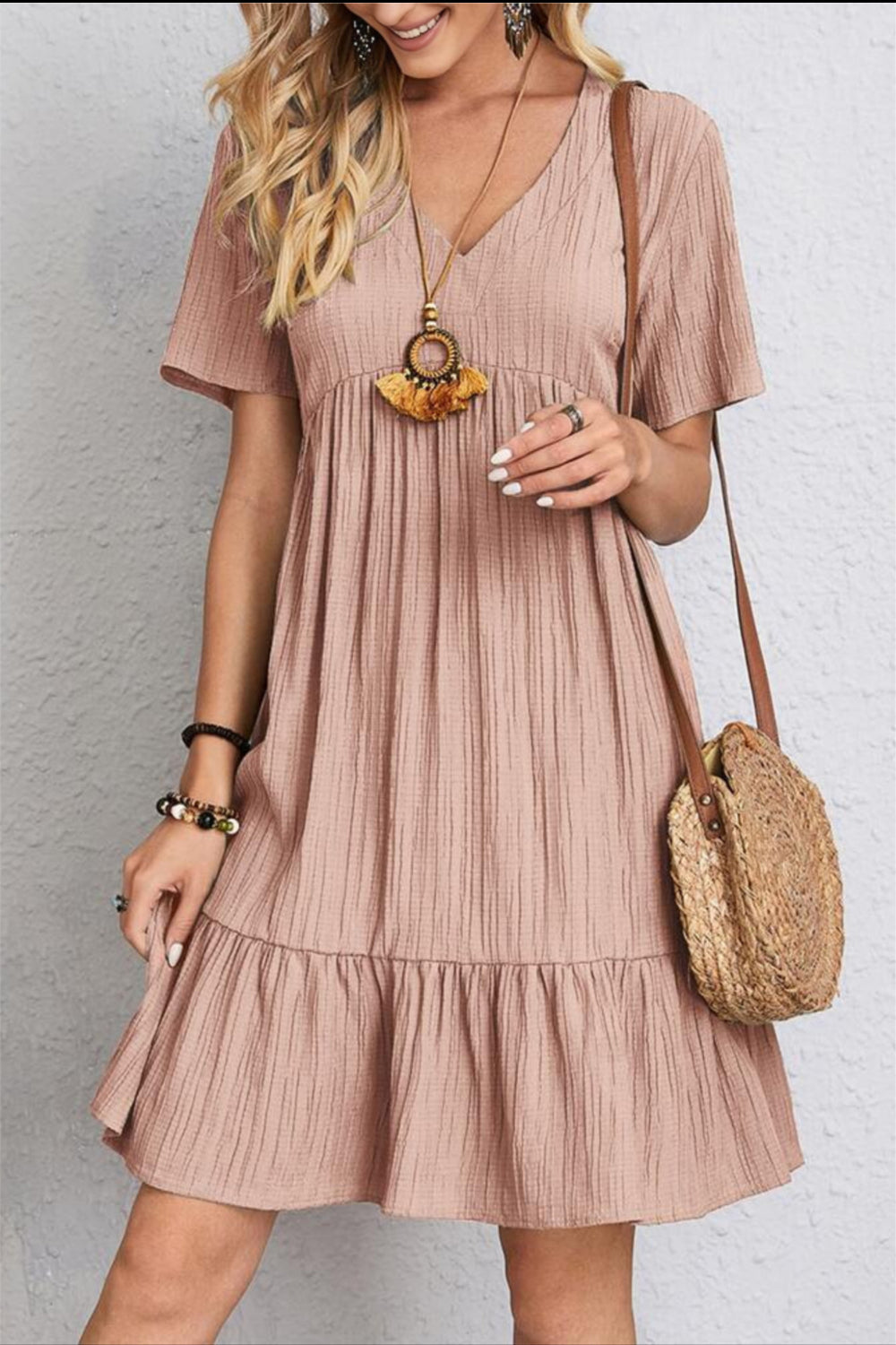 Casual V-neck summer dress