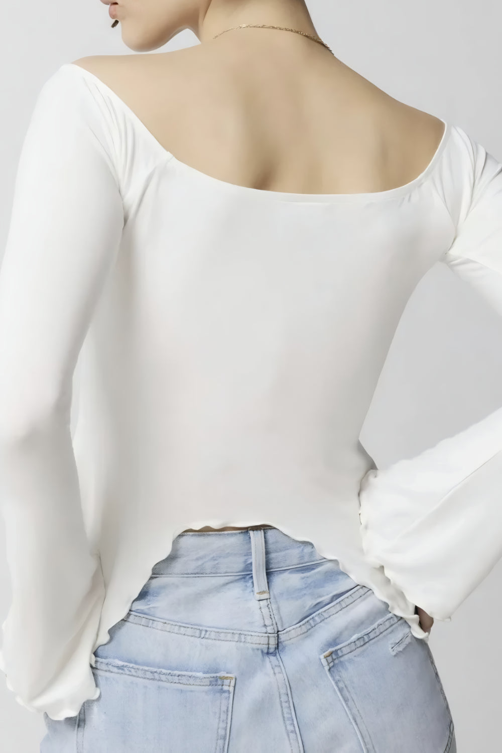 Off-the-shoulder ruched top