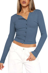 Aura slim fit long sleeve top