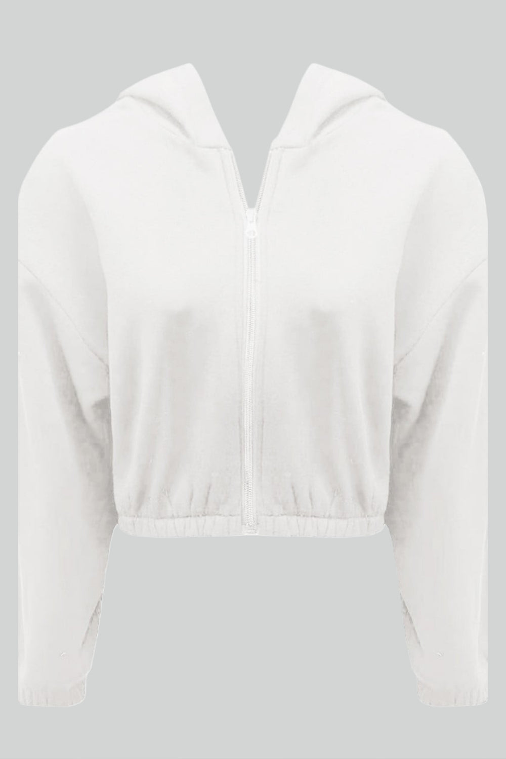 Lyla cropped zip-up hoodie