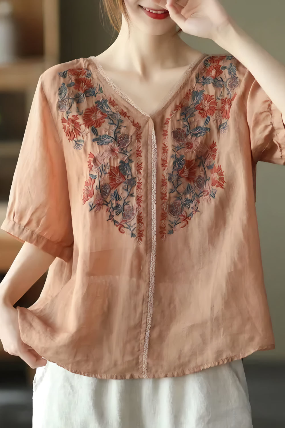 Vintage embroidered top
