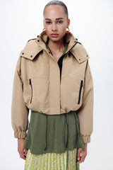 Astrid short hooded jacket