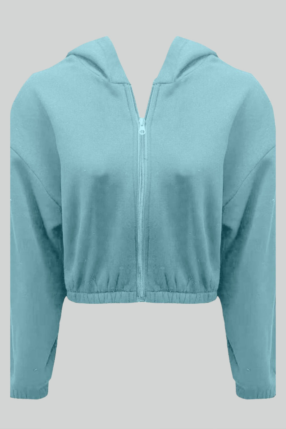 Lyla cropped zip-up hoodie