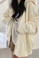 Soft hoodie with zip