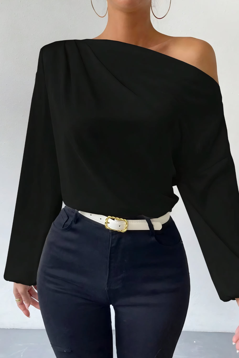 Asymmetrical shoulder top
