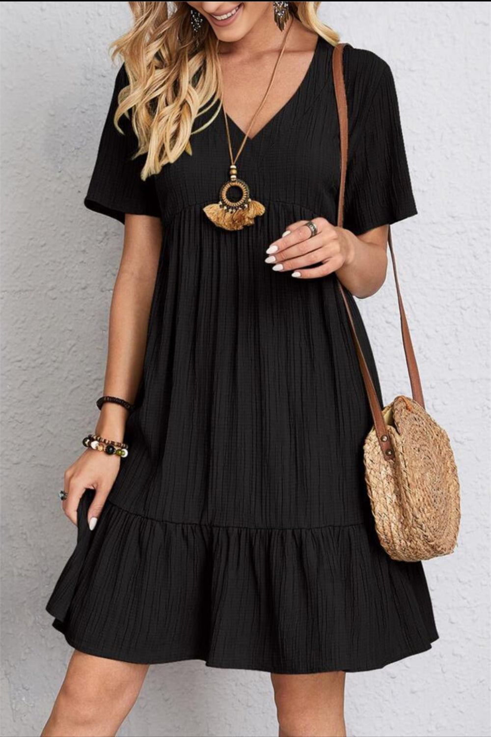 Casual V-neck summer dress