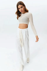 Lyra square neck crop top