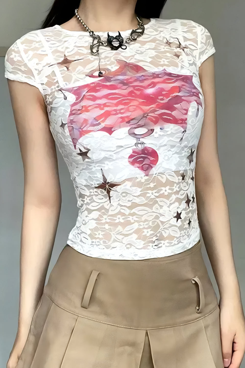 Venus sheer lace top