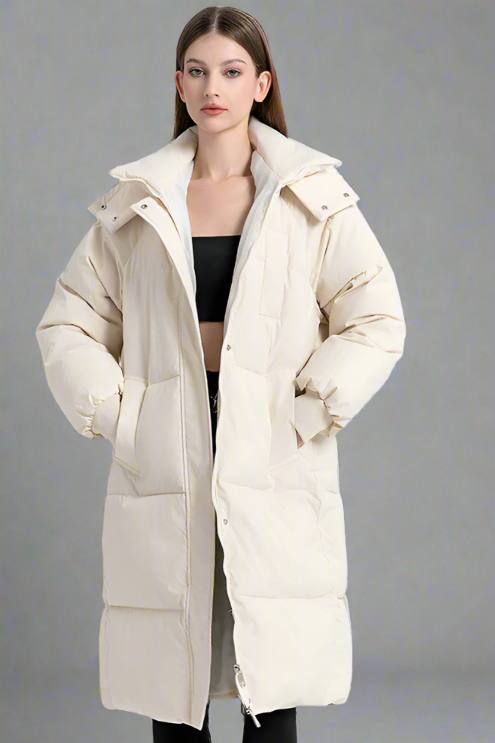Selene loose cotton down coat