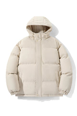 Hooded down jacket