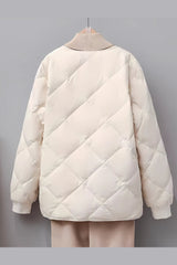 Diamond pattern quilted jacket