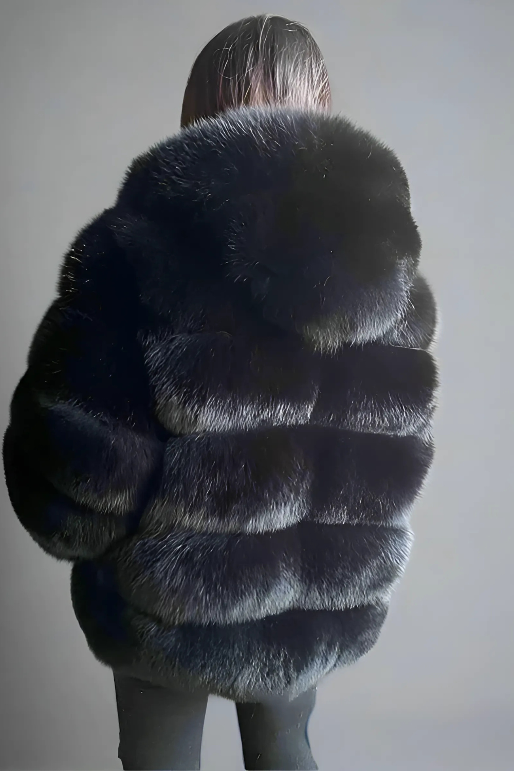 Amara fur jacket with hood