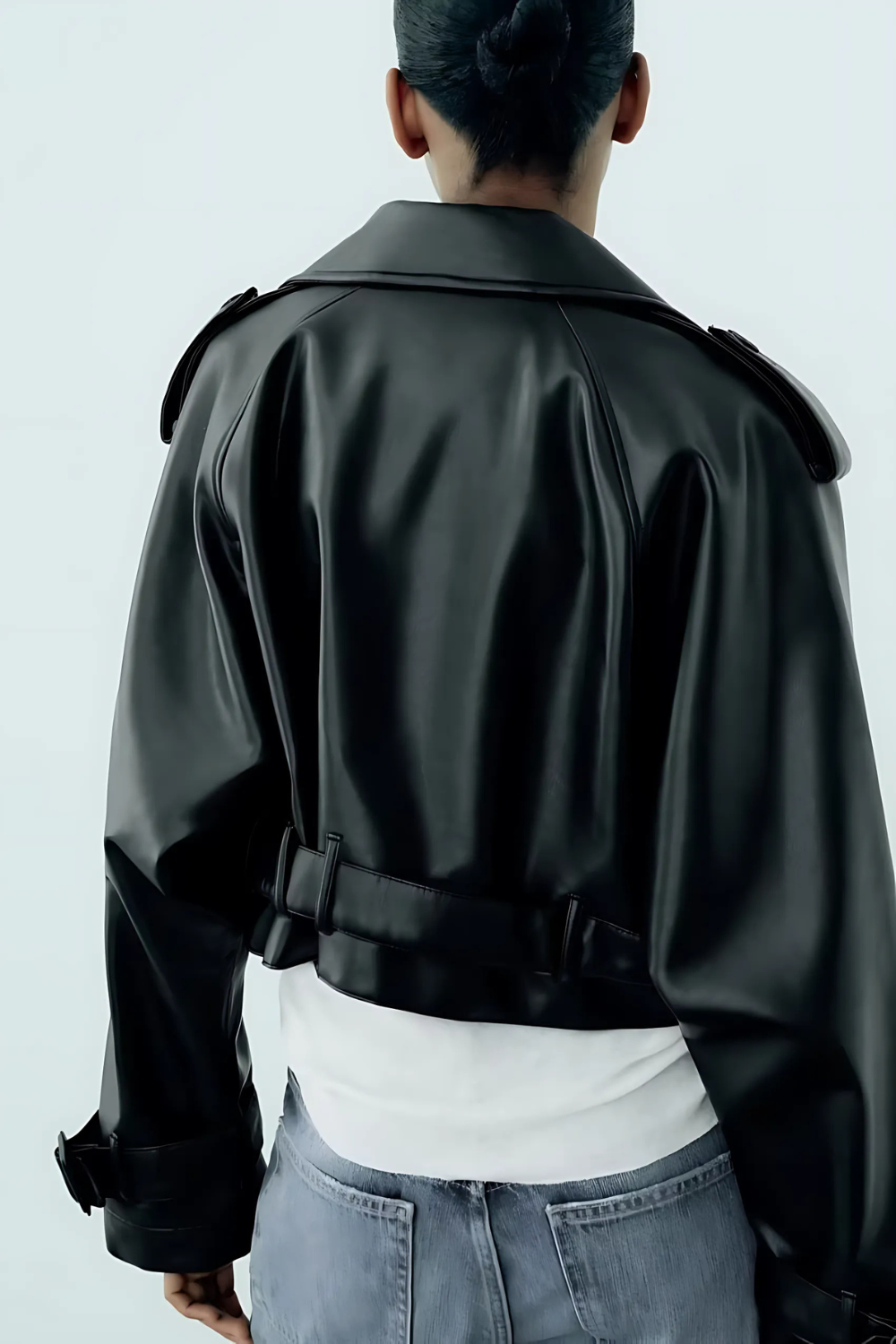 Stella black leather jacket