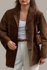 Brown suede blazer