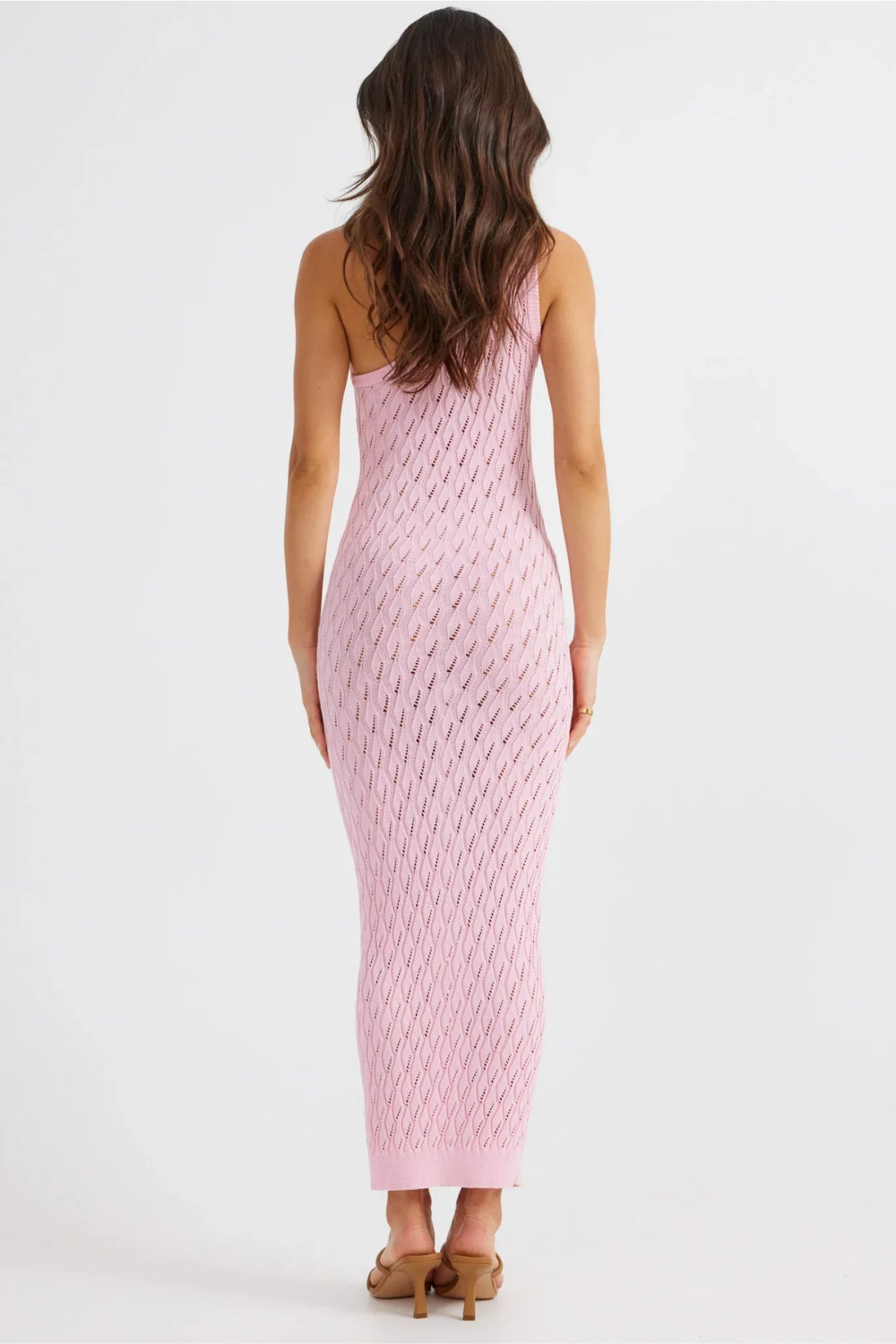 Zelena one-shoulder knit maxi dress