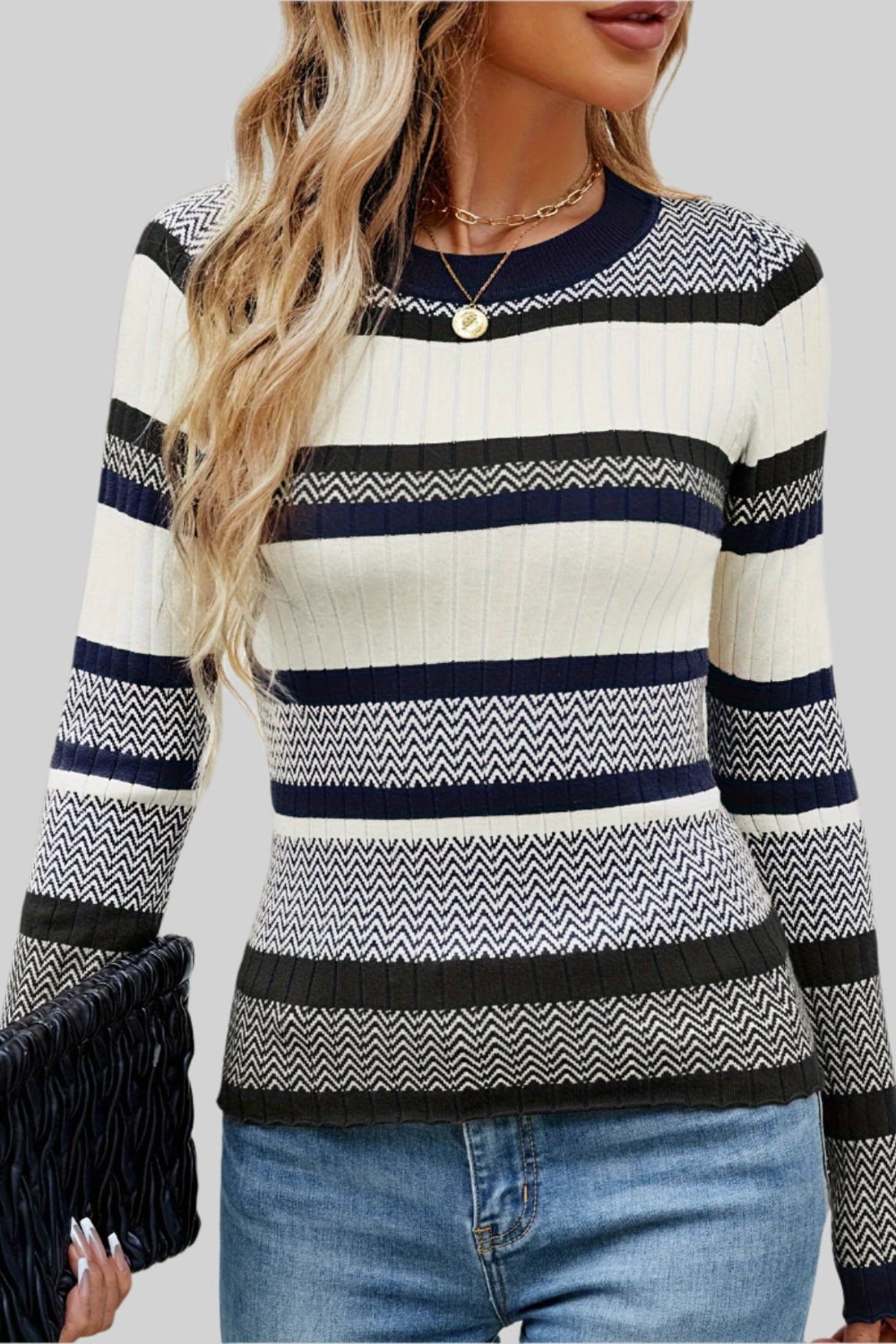 Luxanne striped sweater