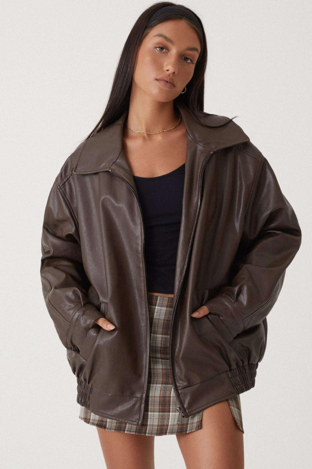 Isolde casual leather jacket