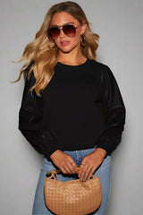 Rivella top with contrasting sleeves