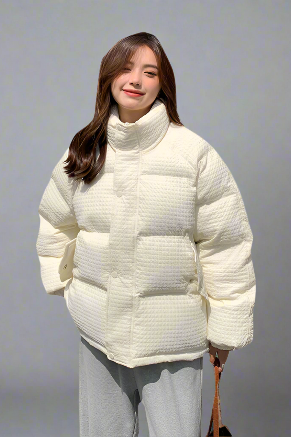 Lunaria lined jacket with texture