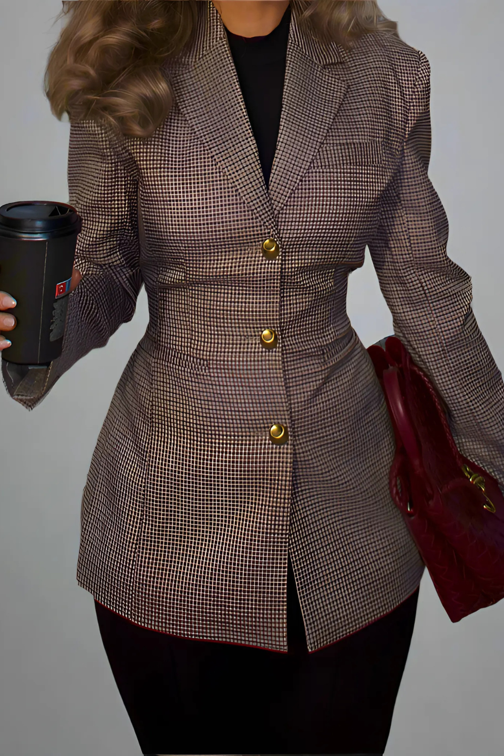 Daphne Plaid Blazer