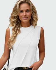 Sleeveless draped top
