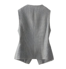 Elegant svartvit mönstrad väst