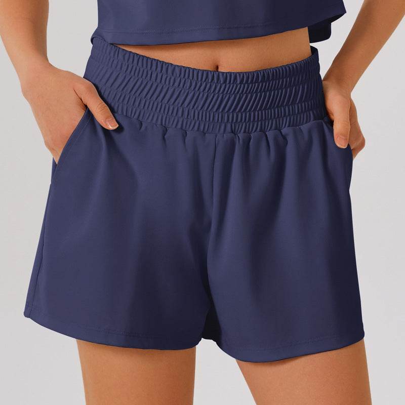 High-waisted airy sports shorts