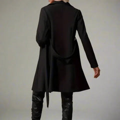 Svart överrock i ull