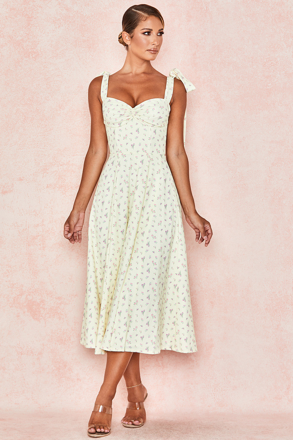 Floral midi sun dress