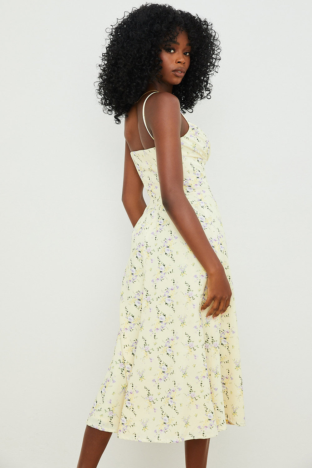 Citronfärgad sol medium klänning