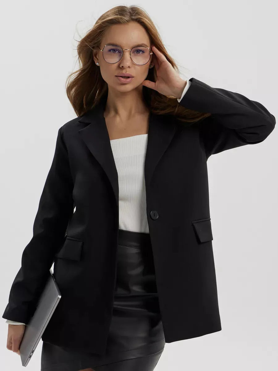Oversized single-breasted jacket