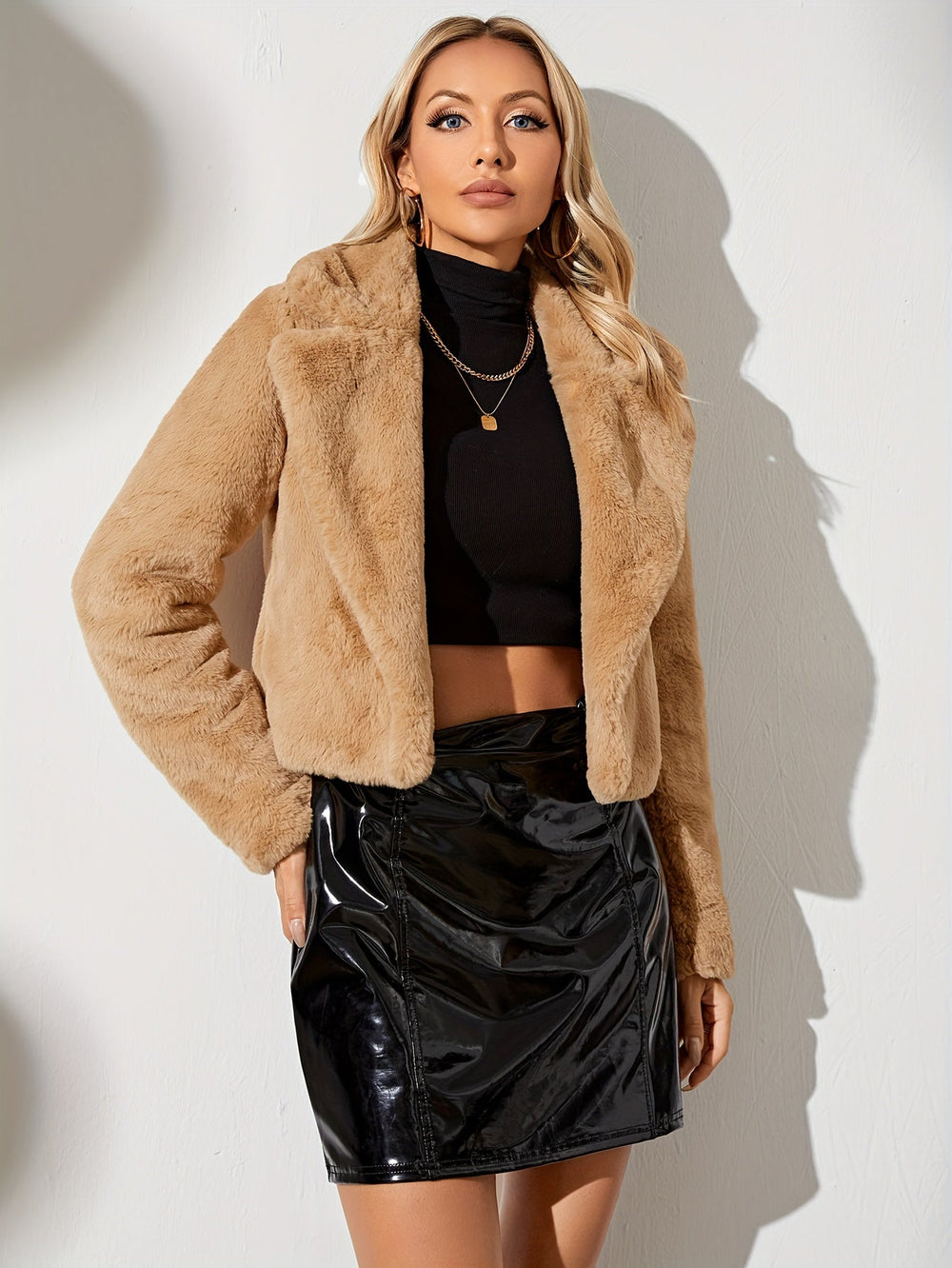 Mjuk kavaj med öppen front