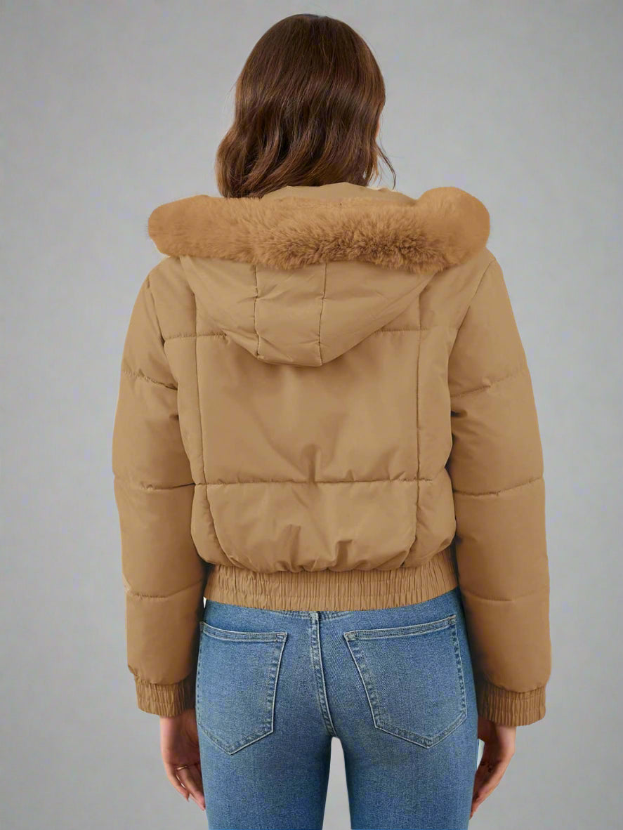 Casual quiltad bomullsjacka i smal passform