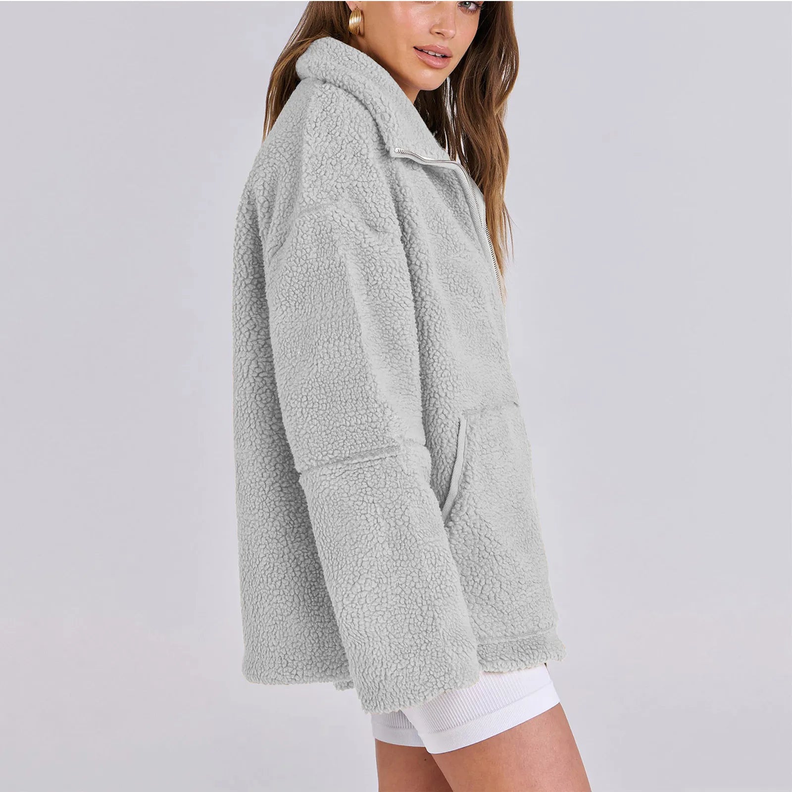 Turtleneck-kappa i varm ull