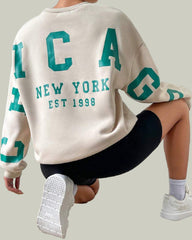 Chicago sweatshirt with ribbed edges