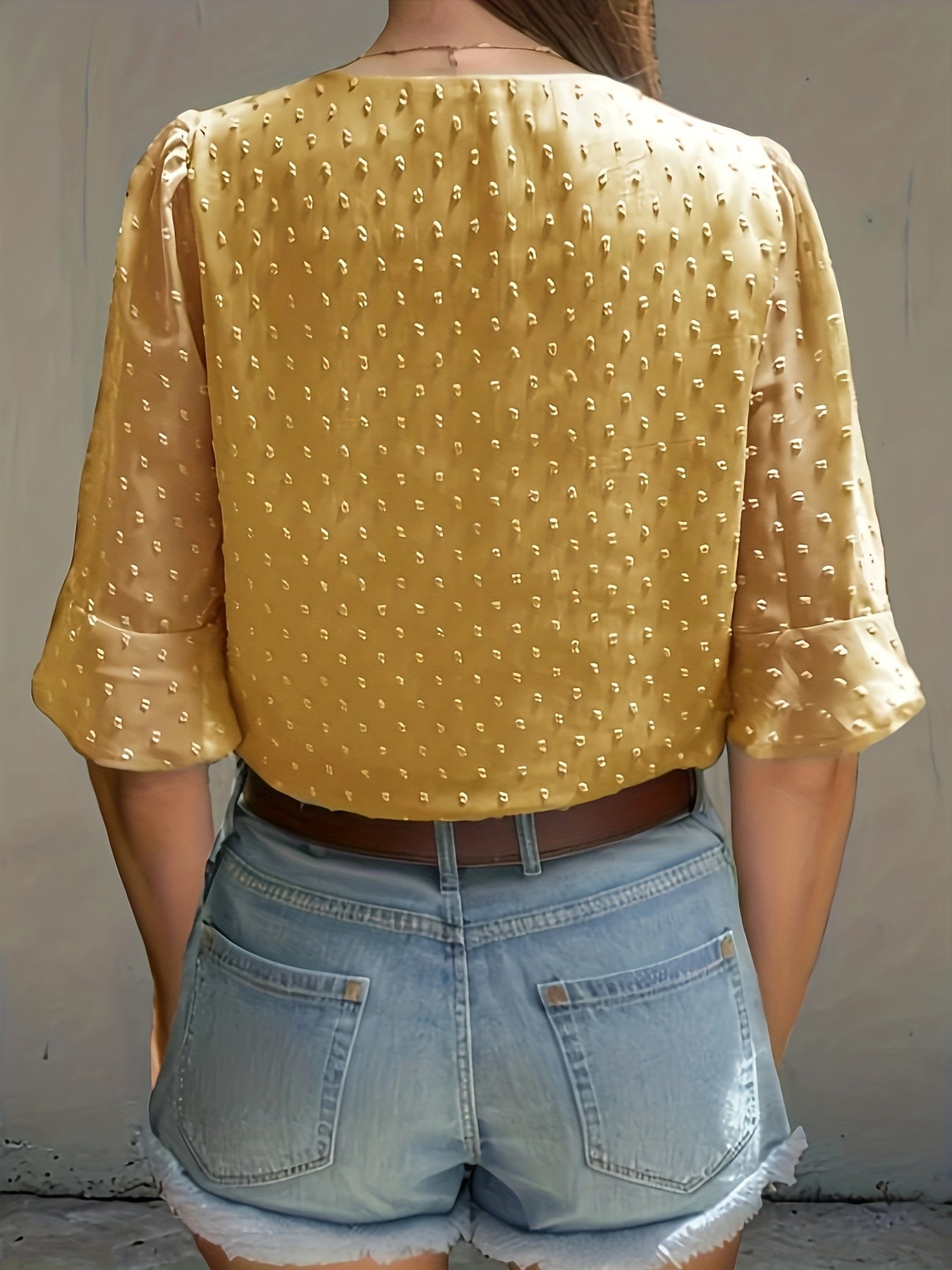 Lös blus med låg ärm