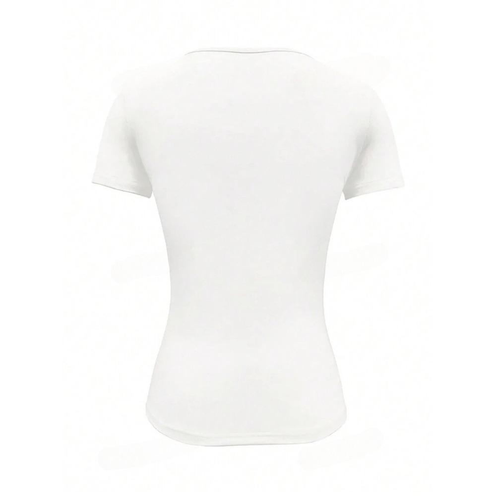 Short, slim-fit crew neck T-shirt