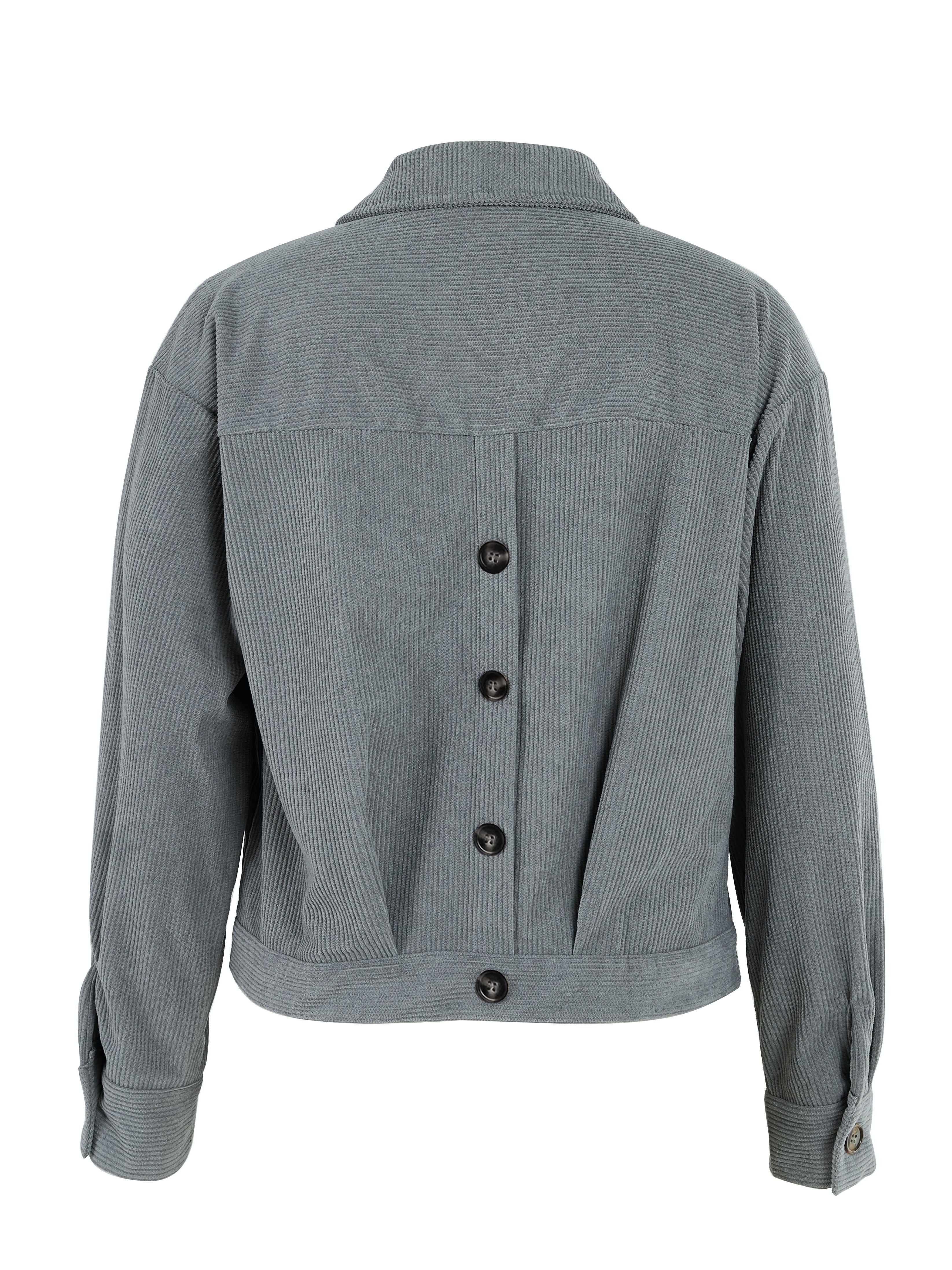 Randig jacka med knappar